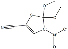 3-Nitro-2,3-dihydro-5-cyano-2,2-dimethoxythiophen-3-ide Structure