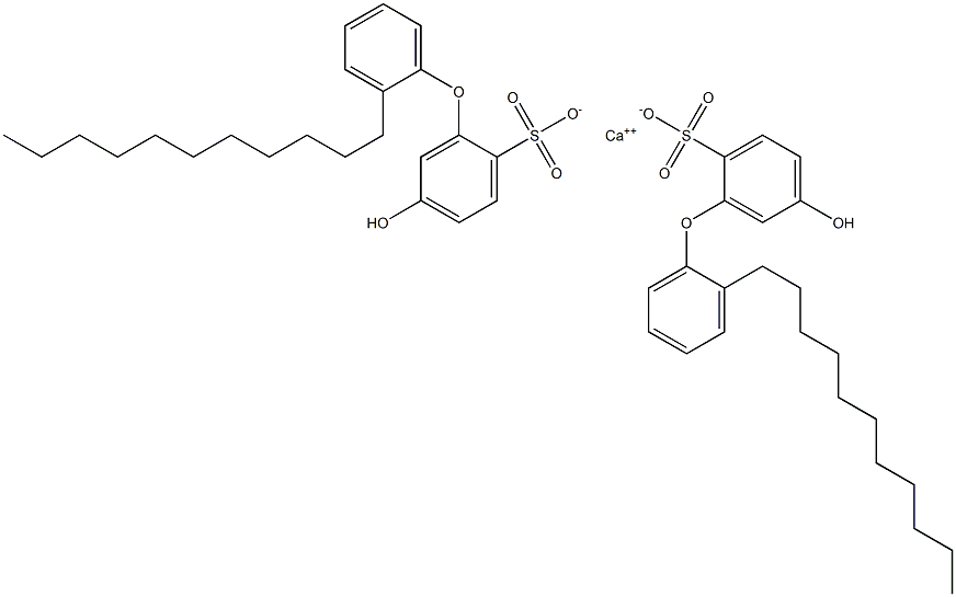 Bis(5-hydroxy-2'-undecyl[oxybisbenzene]-2-sulfonic acid)calcium salt Struktur