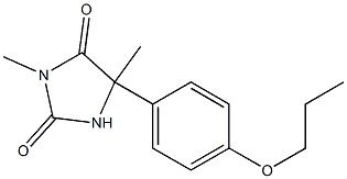 3,5-Dimethyl-5-(4-propoxyphenyl)hydantoin Structure