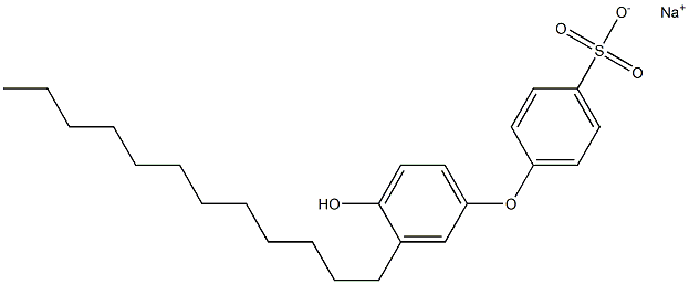 4'-Hydroxy-3'-dodecyl[oxybisbenzene]-4-sulfonic acid sodium salt,,结构式