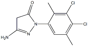 3-Amino-1-(3,4-dichloro-2,5-dimethylphenyl)-5(4H)-pyrazolone Struktur