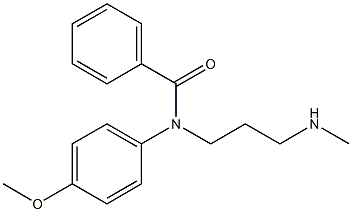 N-(4-メトキシフェニル)-N-[3-(メチルアミノ)プロピル]ベンズアミド 化学構造式