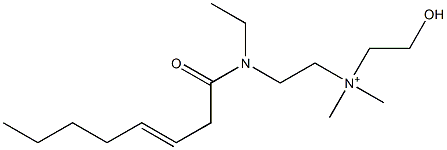 2-[N-Ethyl-N-(3-octenoyl)amino]-N-(2-hydroxyethyl)-N,N-dimethylethanaminium Structure