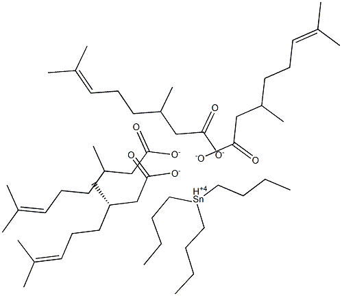 (S)-3,7-Dimethyl-6-octenoic acid tributyltin(IV) salt Structure