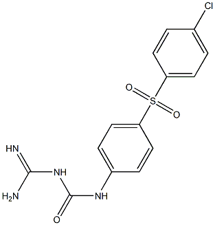 1-[[4-(p-Chlorophenyl)sulfonylphenyl]aminocarbonyl]guanidine Struktur