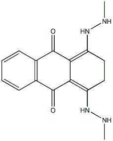 2,3-Dihydro-1,4-bis(2-methylhydrazino)-9,10-anthraquinone 结构式
