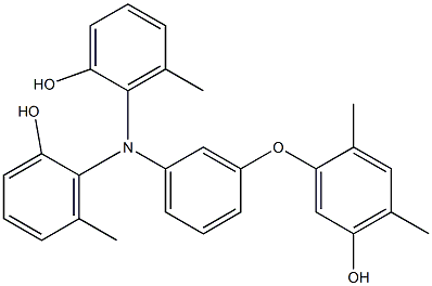 N,N-Bis(2-hydroxy-6-methylphenyl)-3-(5-hydroxy-2,4-dimethylphenoxy)benzenamine Structure