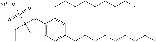 2-(2,4-Dinonylphenoxy)butane-2-sulfonic acid sodium salt 结构式