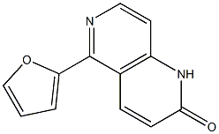 5-(2-フラニル)-1,6-ナフチリジン-2(1H)-オン 化学構造式