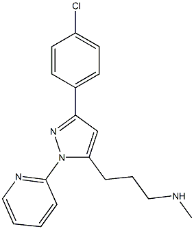 1-(2-Pyridyl)-3-(4-chlorophenyl)-5-[3-(methylamino)propyl]-1H-pyrazole Structure