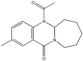 5a,6,7,8,9,10-Hexahydro-5-acetyl-2-methylazepino[2,1-b]quinazolin-12(5H)-one,,结构式