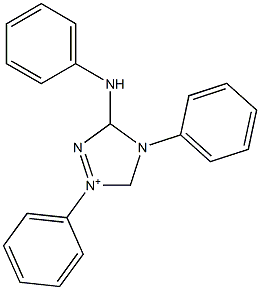 3,5-Dihydro-1,4-diphenyl-3-anilino-4H-1,2,4-triazol-1-ium Struktur