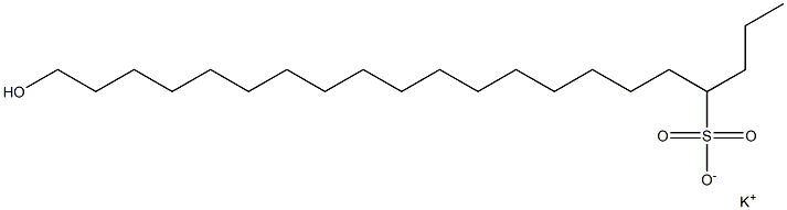 21-Hydroxyhenicosane-4-sulfonic acid potassium salt,,结构式
