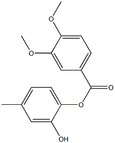 3,4-Dimethoxybenzoic acid 2-hydroxy-4-methylphenyl ester 结构式