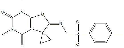 1,3-Dimethyl-6-(tosylmethylimino)spiro[furo[2,3-d]pyrimidine-5(6H),1'-cyclopropane]-2,4(1H,3H)-dione|