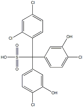 (2,4-Dichlorophenyl)bis(4-chloro-3-hydroxyphenyl)methanesulfonic acid Structure