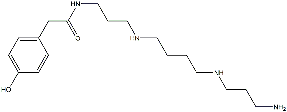 N-[3-[[4-[(3-Aminopropyl)amino]butyl]amino]propyl]-2-(4-hydroxyphenyl)acetamide Struktur