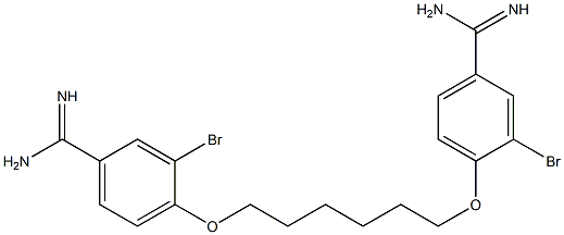 4,4'-(1,6-Hexanediylbisoxy)bis(3-bromobenzenecarboxamidine) 结构式