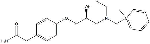 4-[(S)-2-Hydroxy-3-[1-methylethyl(phenylmethyl)amino]propoxy]benzeneacetamide,,结构式