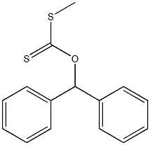 Dithiocarbonic acid O-benzhydryl S-methyl ester Structure