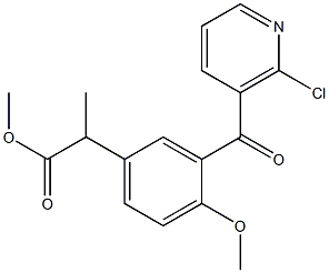 2-[3-(2-Chloronicotinoyl)-4-methoxyphenyl]propionic acid methyl ester Struktur