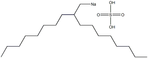 硫酸2-オクチルデシル=ナトリウム 化学構造式