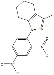 1-(2,4-Dinitrophenyl)-4,5,6,7-tetrahydro-3-methyl-1H-indazole 结构式