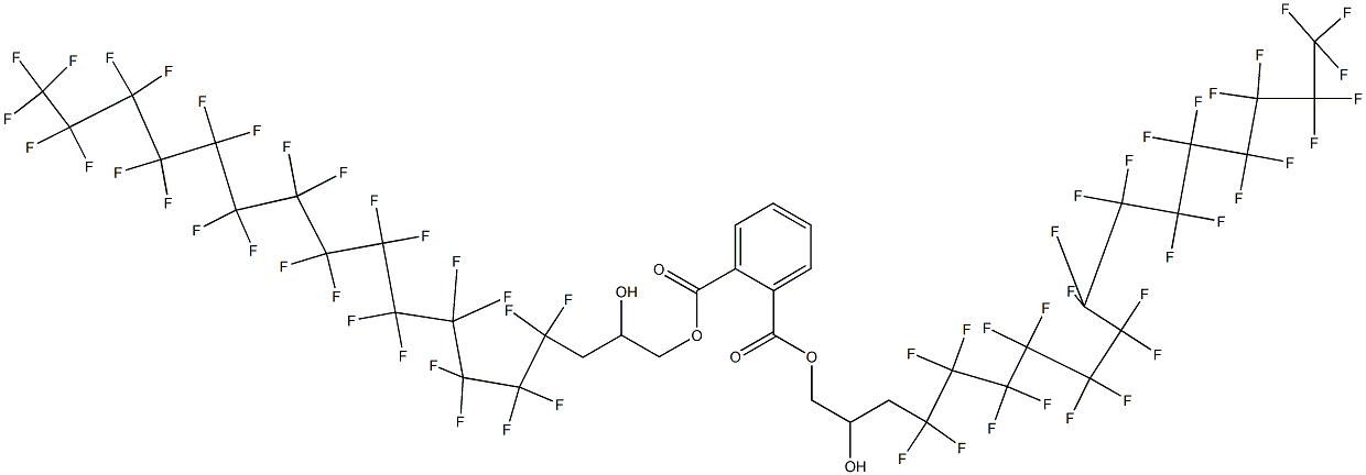 Phthalic acid di[3-(nonacosafluorotetradecyl)-2-hydroxypropyl] ester Struktur