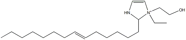 1-Ethyl-1-(2-hydroxyethyl)-2-(6-tetradecenyl)-4-imidazoline-1-ium Structure
