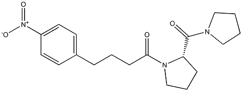 1-[(2S)-2-(1-Pyrrolidinylcarbonyl)-1-pyrrolidinyl]-4-(4-nitrophenyl)-1-butanone Struktur