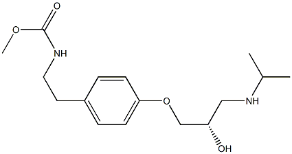 [4-[(S)-2-Hydroxy-3-(isopropylamino)propoxy]phenethyl]carbamic acid methyl ester Struktur