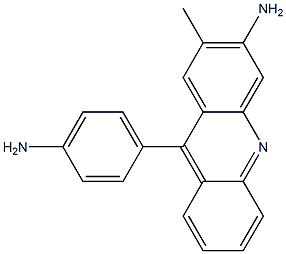 9-(4-Aminophenyl)-2-methyl-3-acridinamine,,结构式