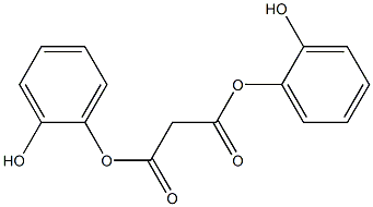 マロン酸ビス(2-ヒドロキシフェニル) 化学構造式