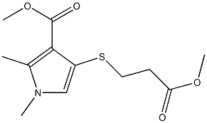 2-Methyl-4-[[2-(methoxycarbonyl)ethyl]thio]-1-methyl-1H-pyrrole-3-carboxylic acid methyl ester|