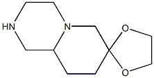7,7-(エチレンジオキシ)オクタヒドロ-2H-ピリド[1,2-a]ピラジン 化学構造式