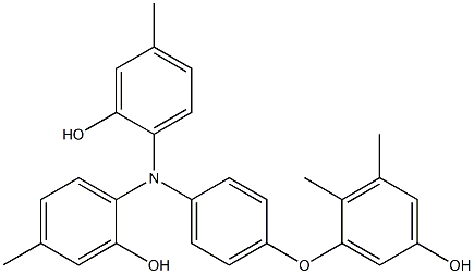 N,N-Bis(2-hydroxy-4-methylphenyl)-4-(5-hydroxy-2,3-dimethylphenoxy)benzenamine Structure