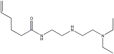 N-[2-[2-(Diethylamino)ethylamino]ethyl]-5-hexenamide,,结构式