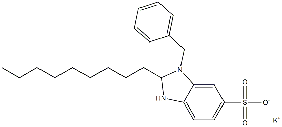 1-Benzyl-2,3-dihydro-2-nonyl-1H-benzimidazole-6-sulfonic acid potassium salt Structure