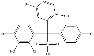 (4-Chlorophenyl)(3-chloro-6-hydroxyphenyl)(2,4-dichloro-3-hydroxyphenyl)methanesulfonic acid Structure