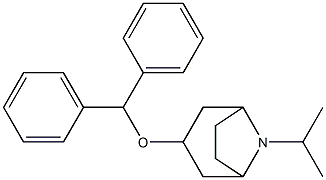 3-(ジフェニルメトキシ)-8-イソプロピル-8-アザビシクロ[3.2.1]オクタン 化学構造式