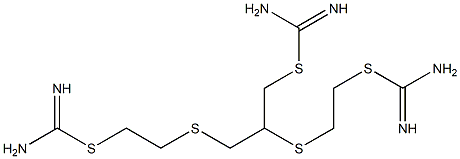 1,8-ビス(アミジノチオ)-5-[(アミジノチオ)メチル]-3,6-ジチアオクタン 化学構造式
