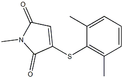 2-(2,6-ジメチルフェニルチオ)-N-メチルマレインイミド 化学構造式