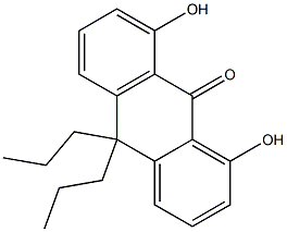 10,10-Dipropyl-1,8-dihydroxyanthracene-9(10H)-one Structure