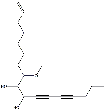 8-Methoxy-1-heptadecene-11,13-diyne-9,10-diol,,结构式