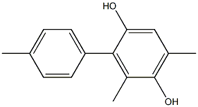 2,6-Dimethyl-3-(4-methylphenyl)benzene-1,4-diol,,结构式