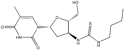 5-Methyl-3'-[[butylamino(thiocarbonyl)]amino]-2',3'-dideoxyuridine