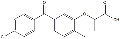 2-[5-(p-Chlorobenzoyl)-o-tolyloxy]propionic acid Structure