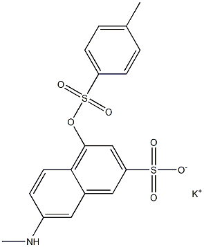 7-Methylamino-4-(4-methylphenylsulfonyloxy)naphthalene-2-sulfonic acid potassium salt