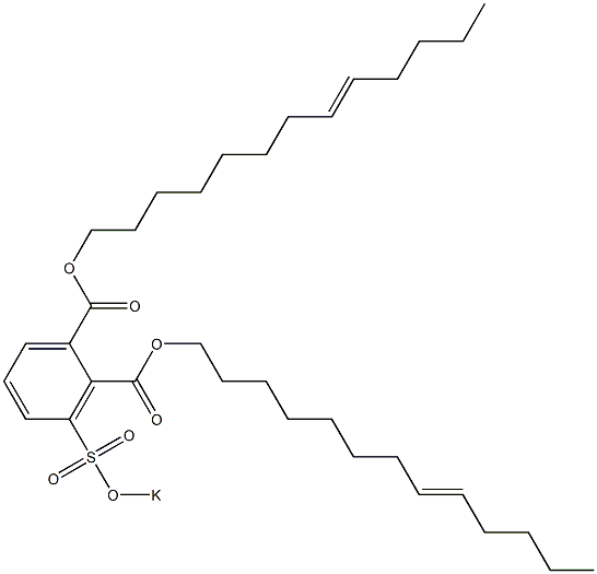 3-(Potassiosulfo)phthalic acid di(8-tridecenyl) ester,,结构式