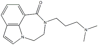 3,4-Dihydro-2-[3-(dimethylamino)propyl]pyrrolo[3,2,1-jk][1,4]benzodiazepin-1(2H)-one,,结构式